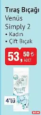 VENÜS SLİMPLY 2 TIRAŞ BIÇAĞI 4'LÜ